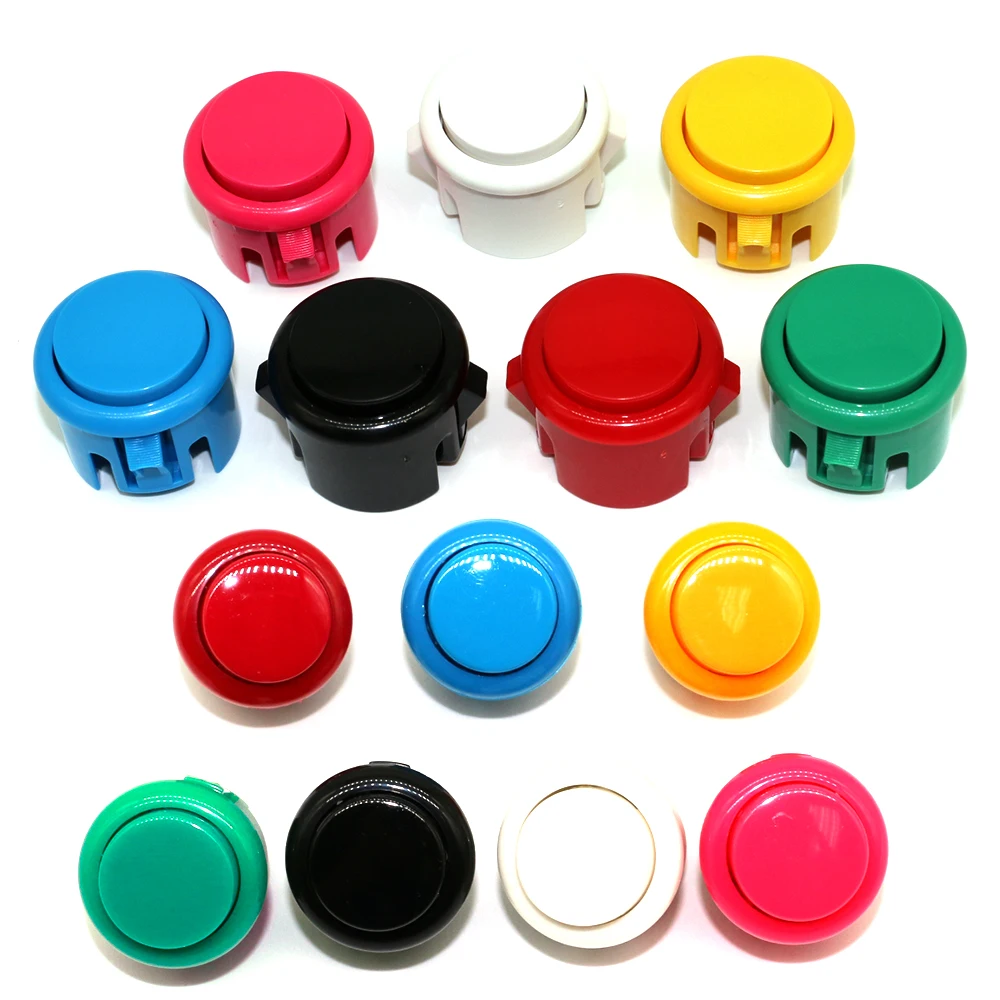 100 Pz All'Ingrosso Bl 30Mm 24Mm Interruttore A Pulsante Copia Sanwa Usb Hitbox Controller Neo Geo Stick Coin Board Arcade Game Machine