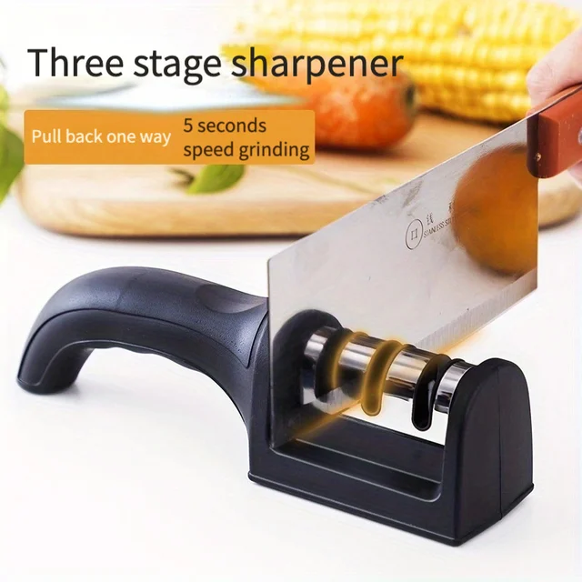 Affûteurs de couteaux pour couteaux de cuisine, bord ouvert, spécial affûtage rapide, outil d'affûtage, Kit d'affûtage de couteaux facile à utiliser, 1 pièce ﻿ 2