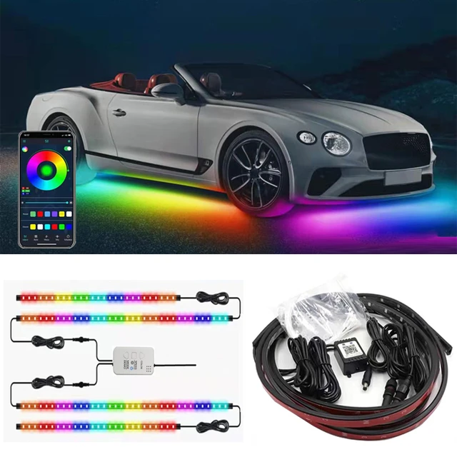 Lumière De Sous-carrosserie De Voiture, Bande De Néon Rgb, Décoration  Automobile, Étanche, Flexible, Lampe D'ambiance Automobile, 12v - Lampe  Décorative - AliExpress