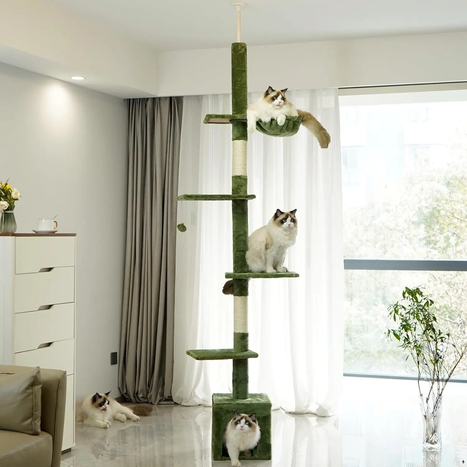 floor to ceiling cat tree