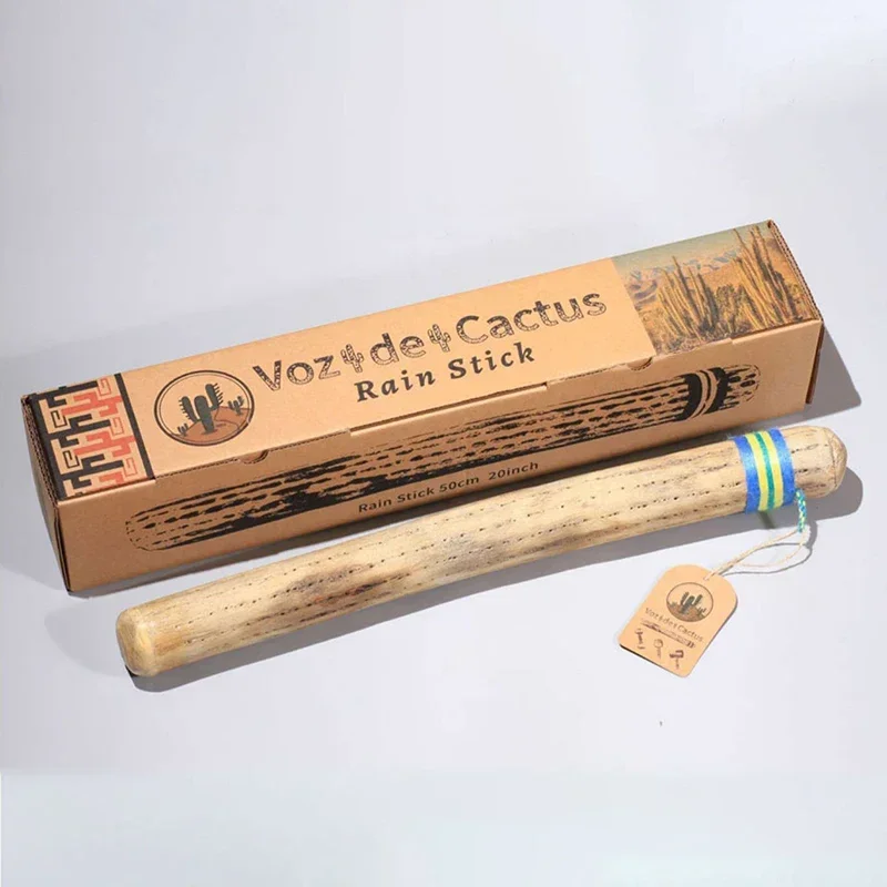 Chile Cactus Rain Stick Meditation Rain Sound Stick Professional Rainmaker Shaker Beginner Spiritual Healing Sound Instrument