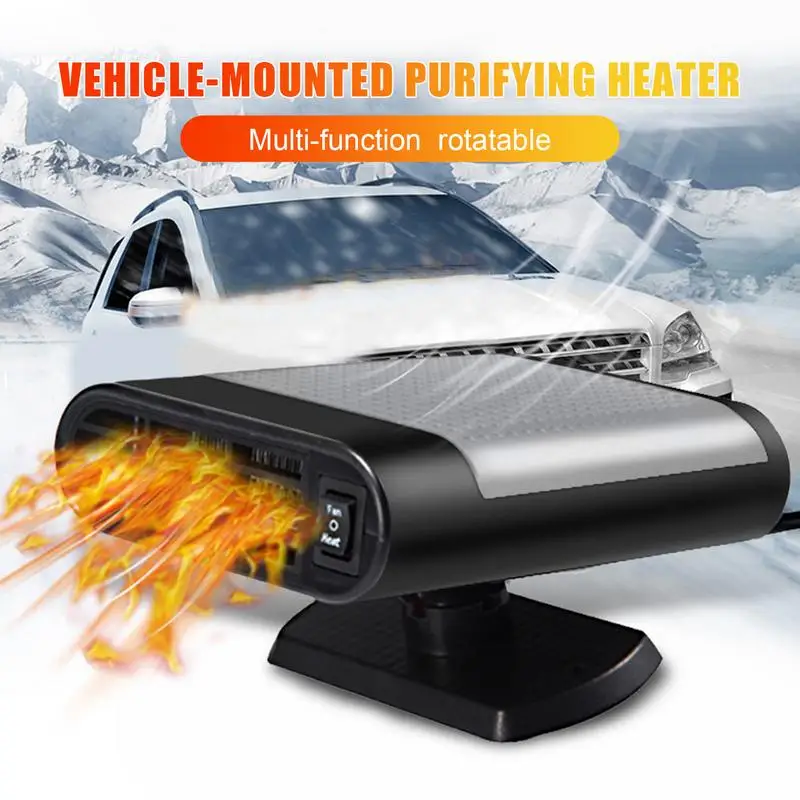 12v Car Heater Portable Battery Powered 2 In 1 Car Heaters 360 Rotatable  Windscreen Defogger Defroster For Car SUVs Trucks - AliExpress