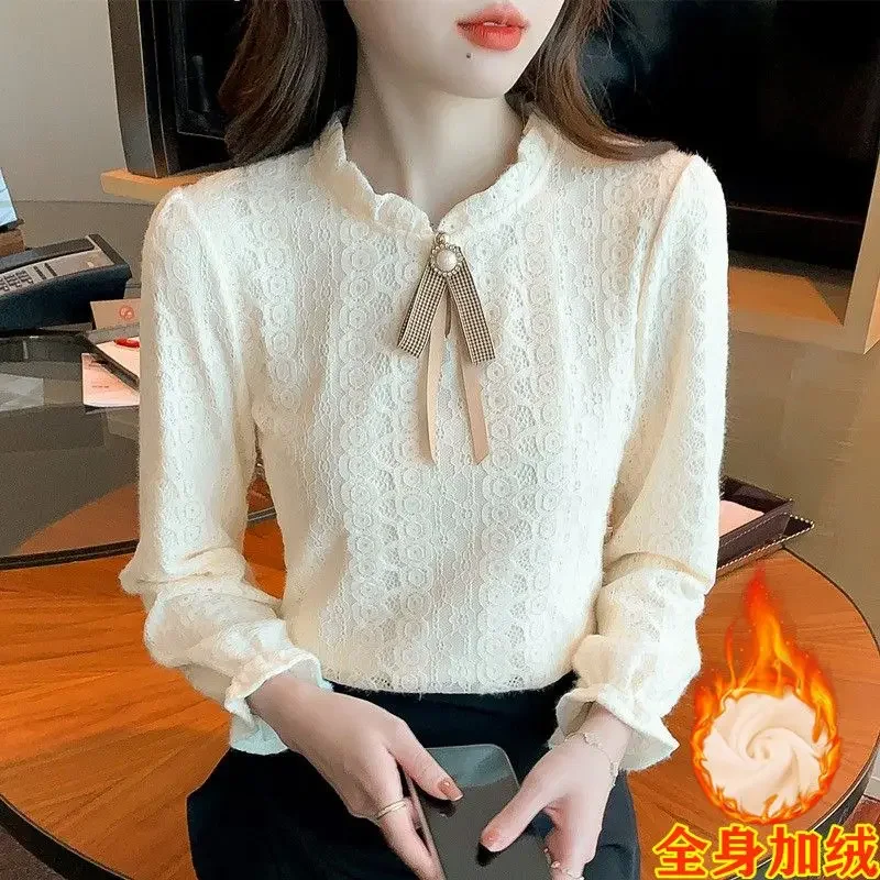 

Femme Womens Tops Fashion 2024 New Slim Fit Solid Color Shirt Women Long Sleeve Blouse Korean Woman Clothes Femininas T323