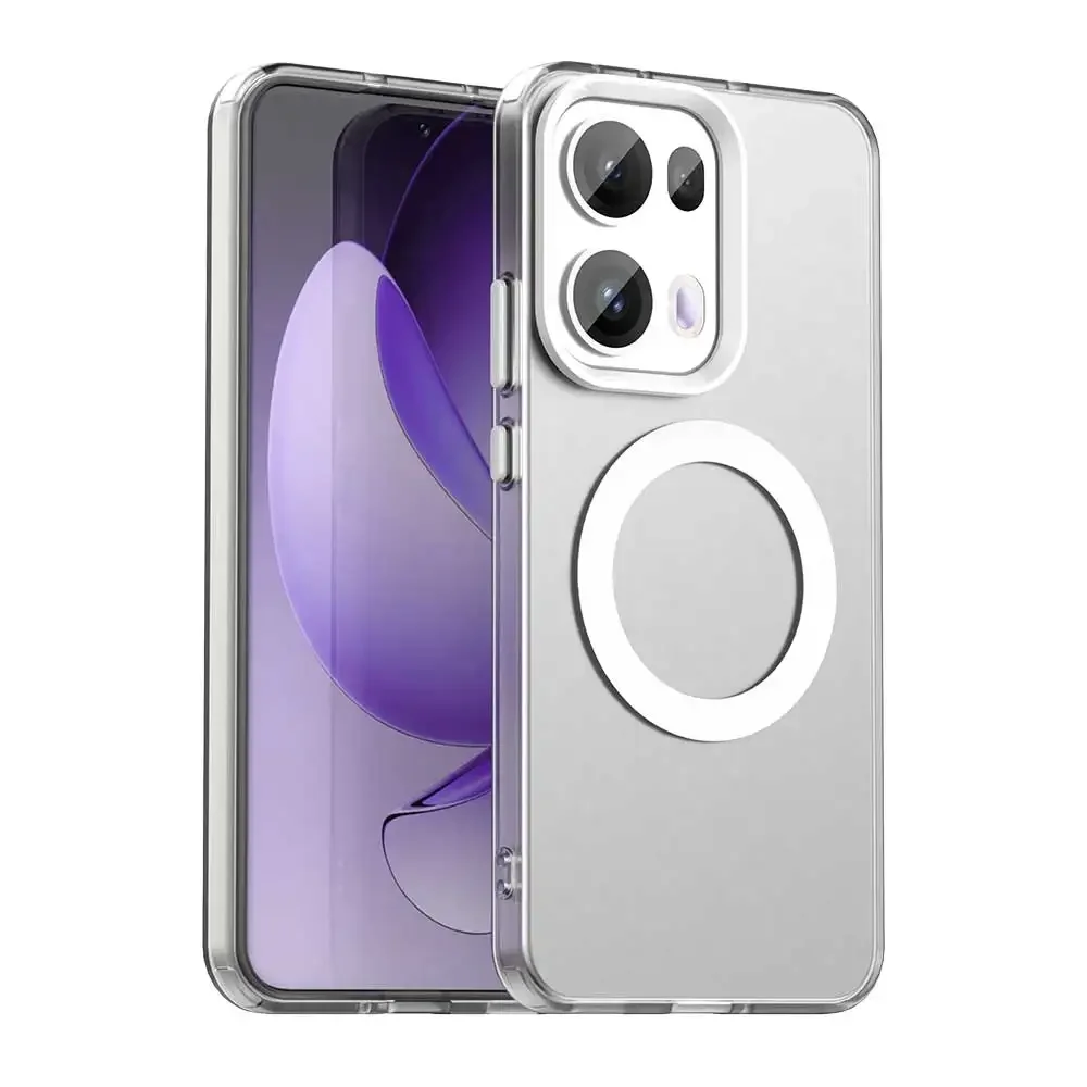 Magnetic Wireless Charging Matte Case - Shockproof Acrylic Cover