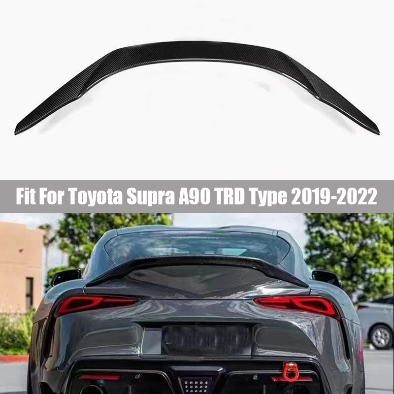 

Автомобильные задние крылья, подходящие для Toyota Supra A90 TRD Тип 2019-2022, высококачественные задние крылья из сухого углеродного волокна, запчасти для внешней отделки автомобиля