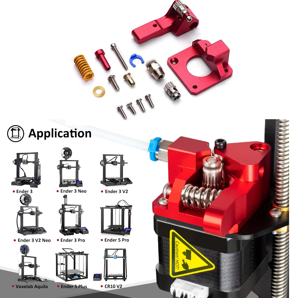 Ender 3押出機 CR10S PRO デュアルギア押出機 3Dプリンター