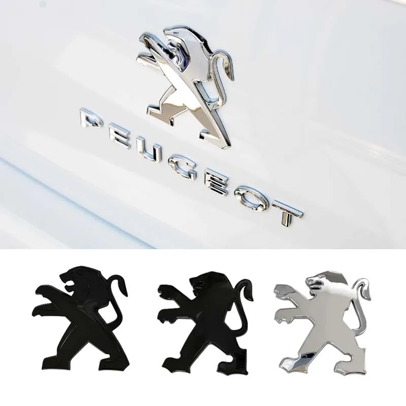 Emblème Logo Peugeot Avant/Arrière Coffre - Badge Métal 3D Pour 206, 207, 307, 308, 3008, 5008 Et Plus