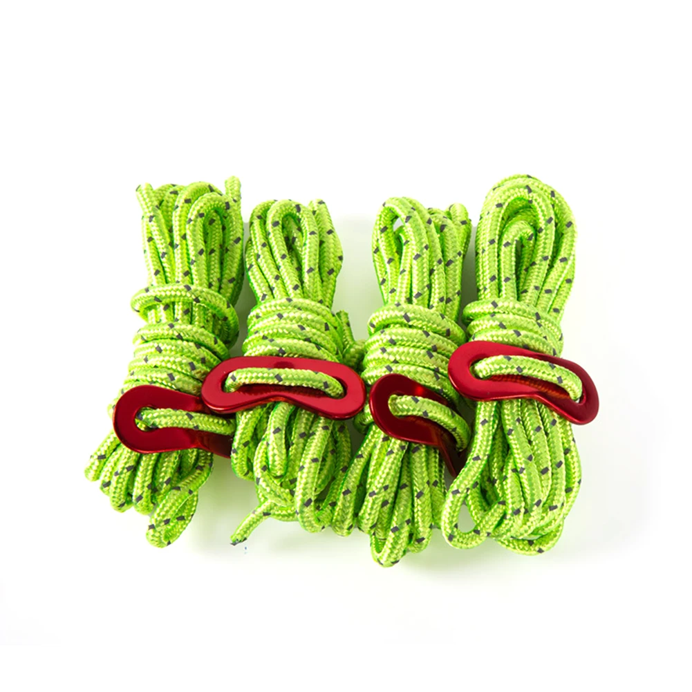 Outdoor Tent Ropes 4pcs Wind Rope Cord Tensioner