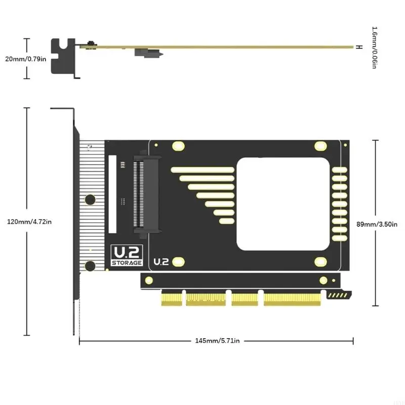 128Gbps PCIe 5.0 U.2(SFF-8639) 확장 카드 손쉬운 유지 관리 액세서리