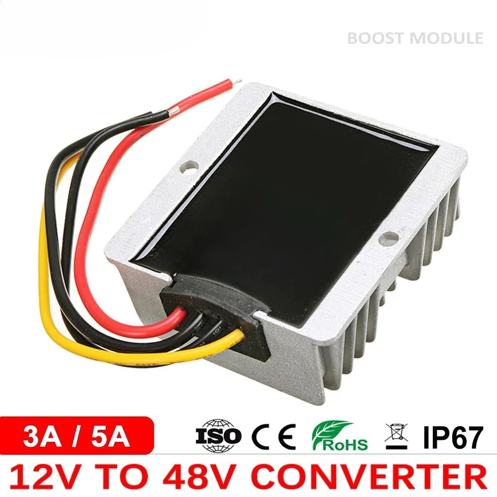 부스트 모듈 12V에서 48V 3A 5A 신뢰할 수 있는 스텝 업 DC-DC 컨버터..