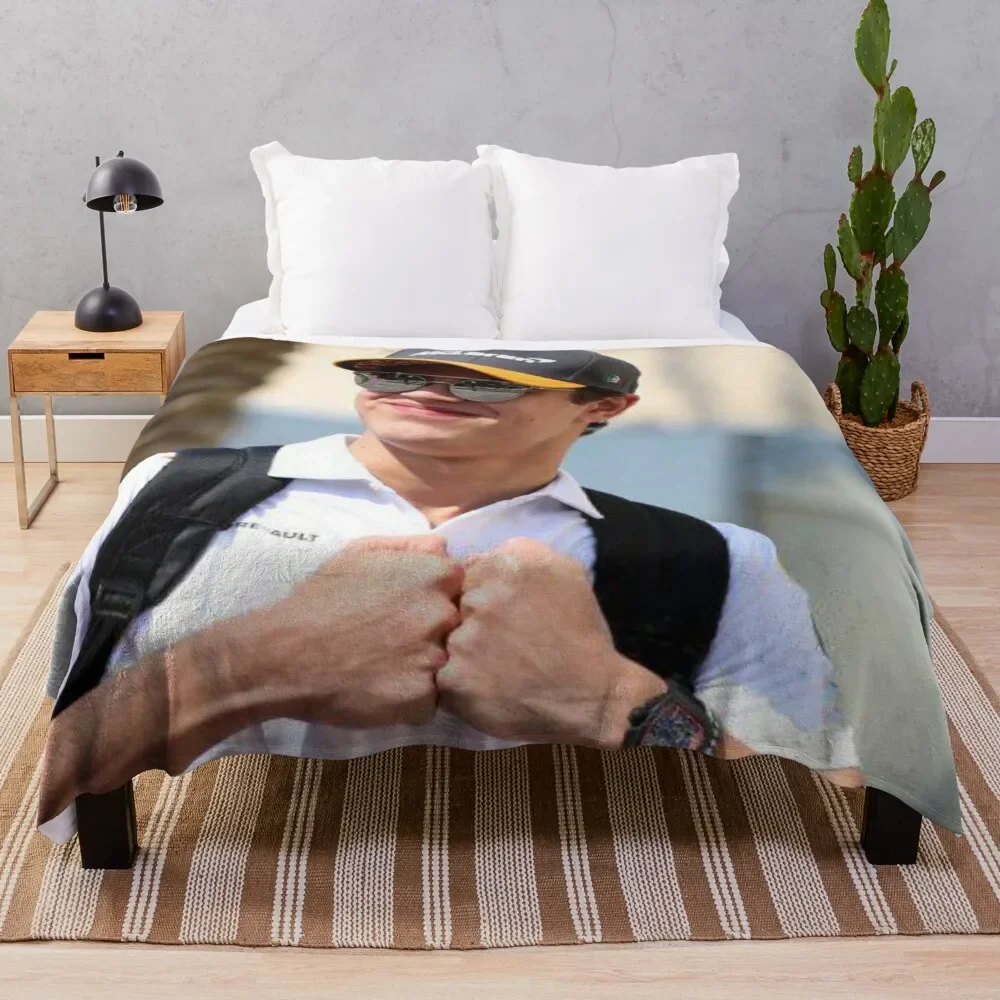 

lando norris Throw Blanket Luxury Brand Fashion Sofas Thin Thermal Blankets