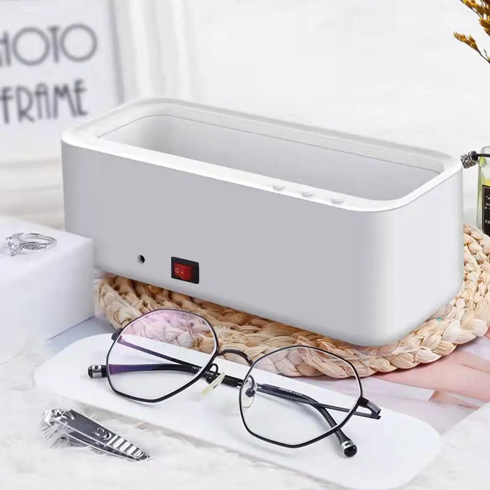 초음파 세척기 안경 시계 청소 도구, 에너지 절약 배터리, USB 충전식 최고의 선물, 여행용 46kHz 세트