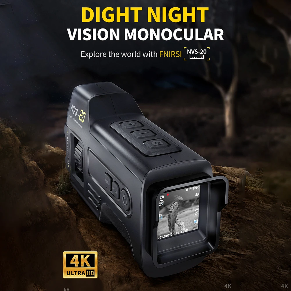 1FNIRSI NVS-20 4K Monocular Telescope Day And Night Use Photo Video Shootings 5x Digital Zoom Hunting Boating Optical Imager 3