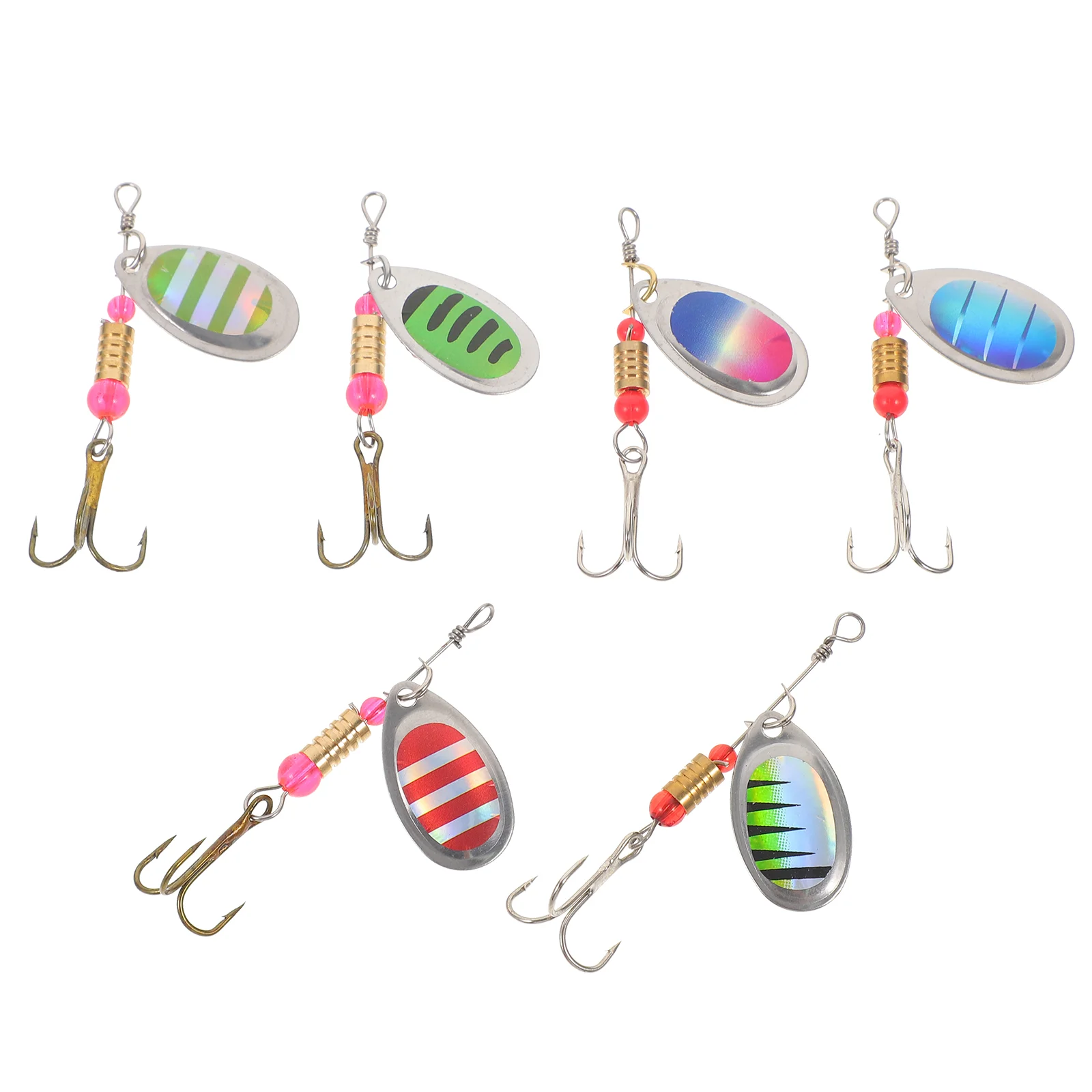

6 Pcs Fishing Lures Metal Bait Professional with Hook Portable Baits Saltwater Colored Supplies Fake