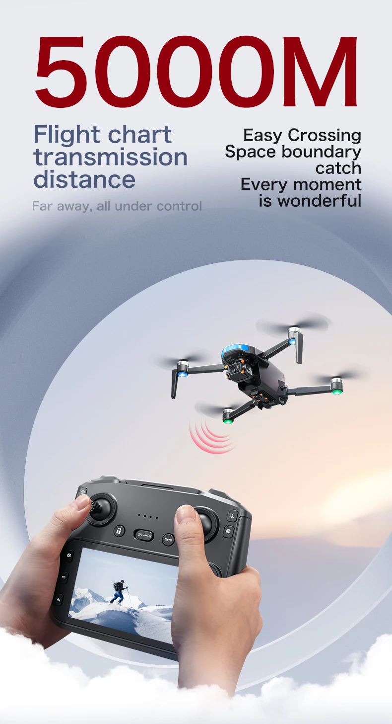 S-X1 nuevo Drone con pantalla cardán antivibración de 3 ejes 8K aéreo sin escobillas RC Quadcopter 5G GPS 8K cámaras HD EIS Mini UAV juguete para regalo