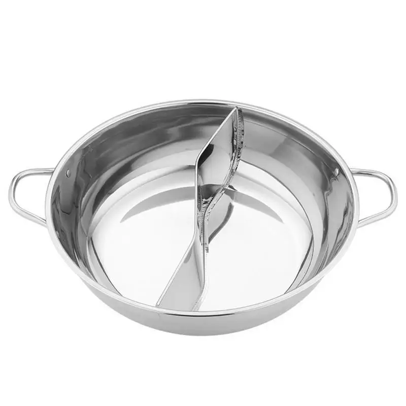 

Shabu Pot Stainless Steel Mandarin Duck Pot Hot Pot With Divider For Induction Cooker Mandarin Duck Pot For Home Party