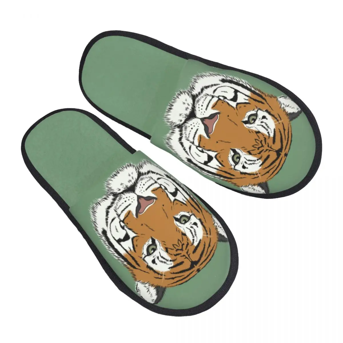 

Winter Slipper Woman Man Fluffy Warm Slippers Tiger Head House Slippers Shoes
