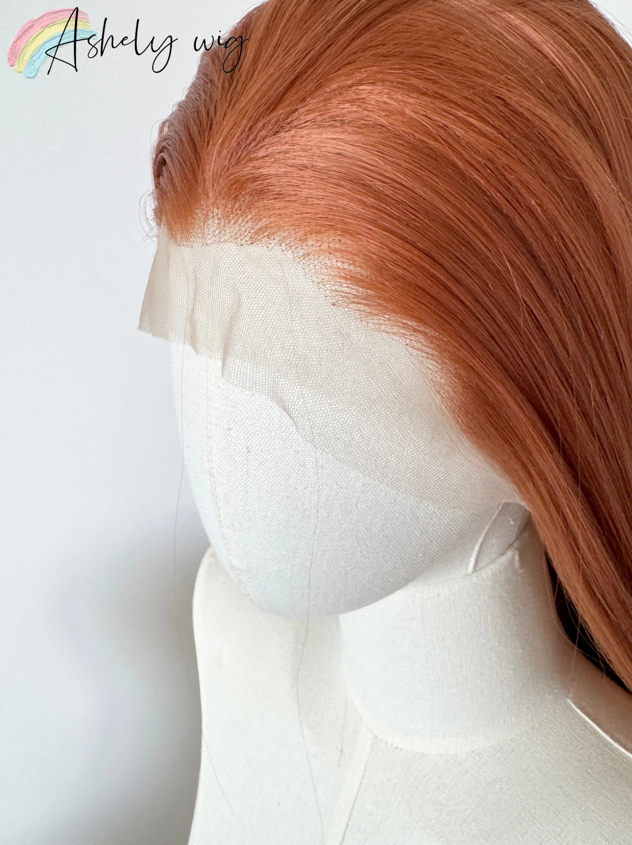 Orange Wig for Women 13*4 Lace Front Wig Long Straight Hair Wig Nature Looking Soft Super Thick Super thick for Cosplay Dialy