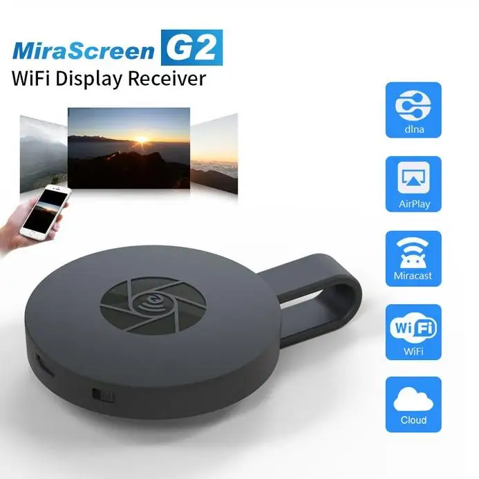 TV Stick Wifi Display Receiver DLNA Miracast Airplay Mirror Screen HDMI-compatible Google Chromecast 2 Mirascreen Dongle