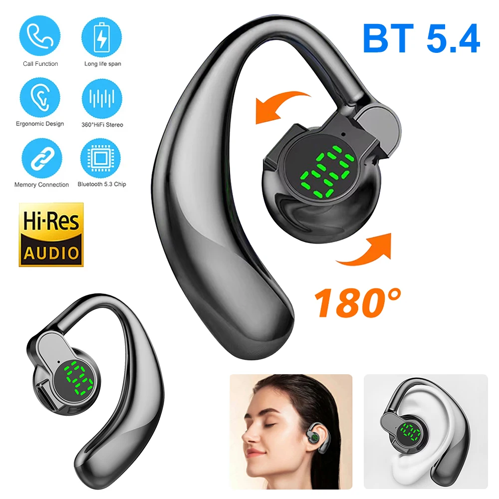 Wireless Bluetooth Headset with Long Battery Life and Noise Reduction Technology
