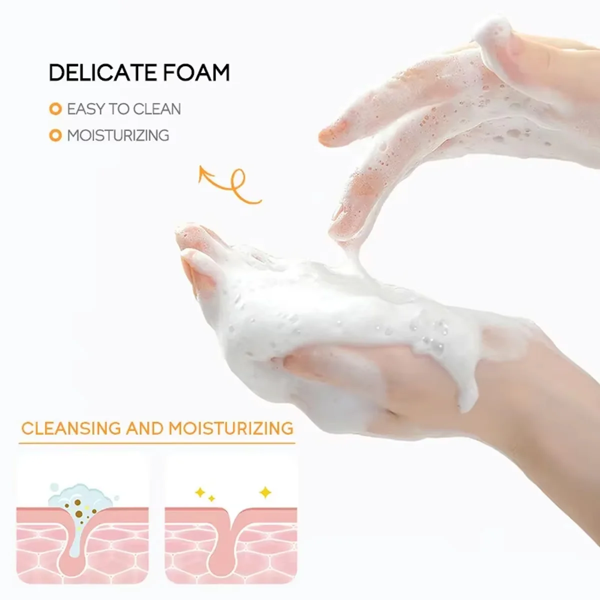 Salicylic Acid Facial Cleanser Deep Cleansing and Moisturizing To Reduce Blackheads Clean and Refreshing Foam Facial Cleanser 4
