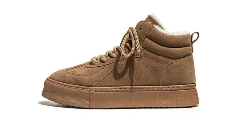 Herren Winter Vintage High-top Stiefel Mit Warmem Fleecefutter_voghion.com
