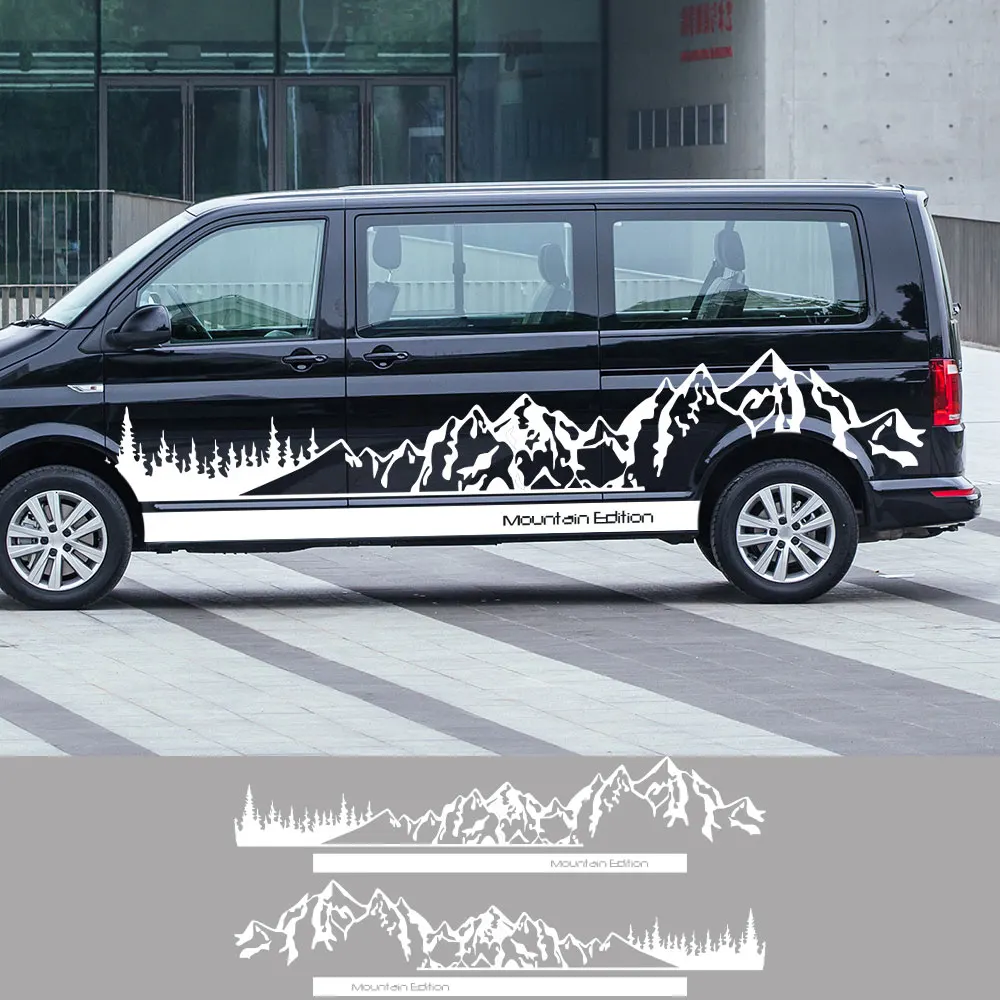 Set of 4 Versatile Car Stickers - Stylish Camper Van and Motorhome DIY Decals