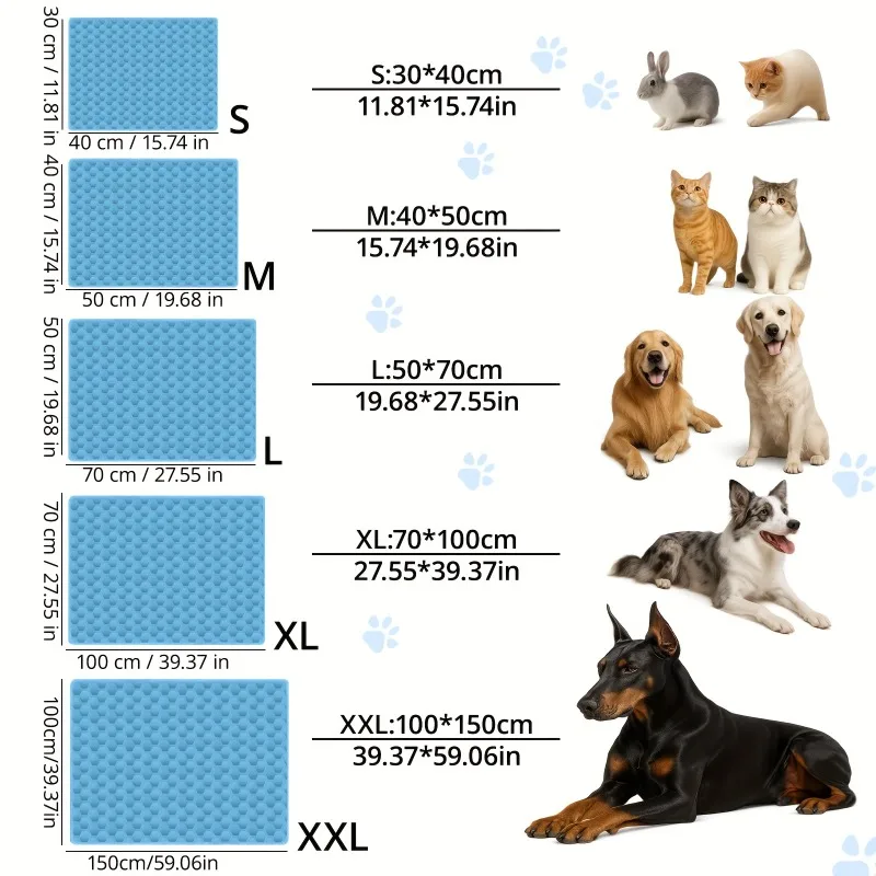KEMORELA Summer Dog Cooling Mat Pet Cold Bed Extra Large For Small Big Dogs Pet Accessories Cat Durable Blanket Sofa Cat_voghion.com