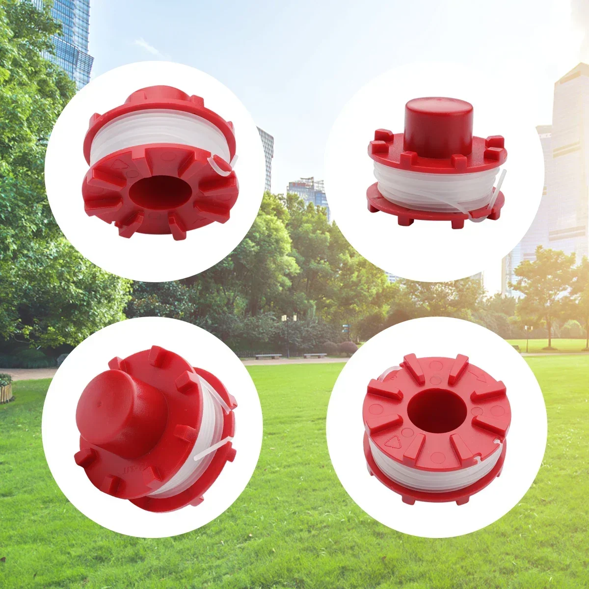 Red Line Spool Trimmer Coil 4 PCS for Einhell Rasentrimmer GE-CT 36/30 Li E SOLO, AGILLO 36/255 BL, AGILLO 18/20