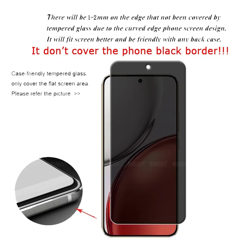 4/3/2/1Pcs Für Honor X9d Glas Honor X9d Gehärtetes Glas 9H Abdeckung Schutzhülle anti-Spy Privatsphäre Screen Protector Huawei Honor X9d – Detail 1