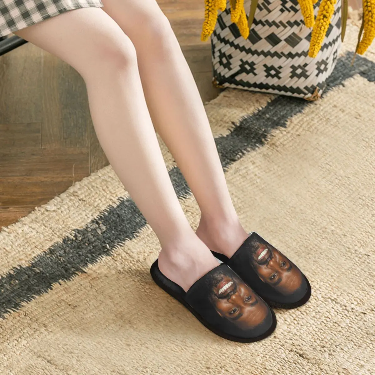 Funny Kanye West Meme Guest Slippers for Bathroom Women Custom Print House Slipper 5