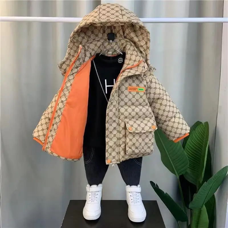 Kids Boys Cotton Clothes Winter Clothing Children's Thickened Cotton Clothes