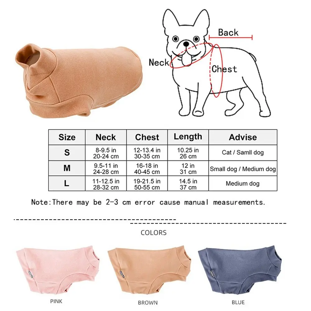 프렌치 불독 스핑크스 두꺼운 스웨터, 부드러운 조끼, 애완 동물 제품, 강아지 셔츠, 개 고양이 옷, 개 후드, 가을 및 겨울