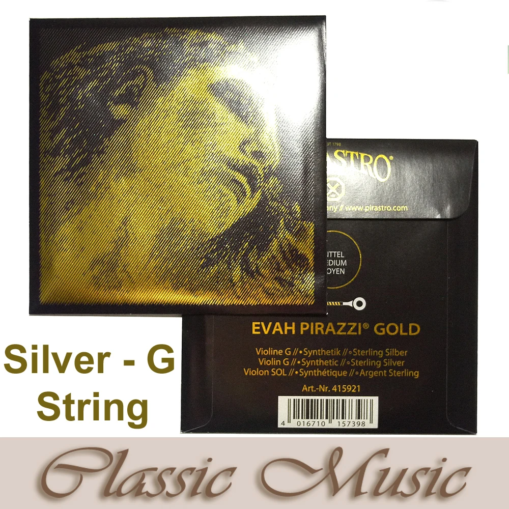 

Pirastro Made in Germany,Evah Pirazzi Gold Violin String,Only Sliver G string(415921)