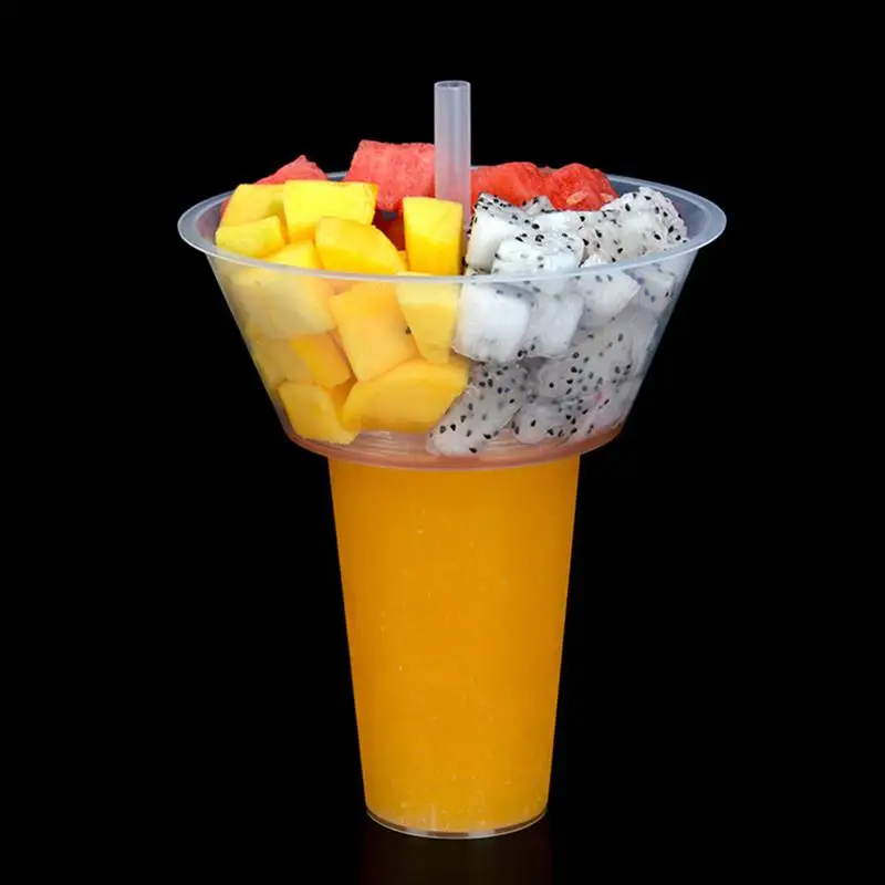 5 Sets Creative Combined Snacks Holder Plastic French Fries Chicken Storage Bowl Drinks Beverage Cups Party Supplies