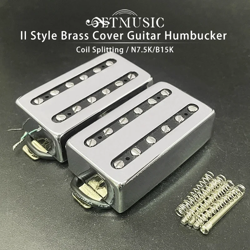 II Style Brass Cover Electric Guitar Pickup Coil Splitting
