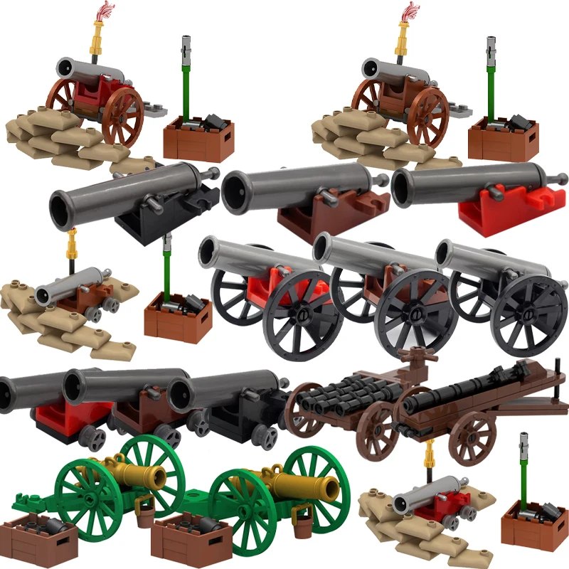 Napoleonic Wars Medieval Cannon Building Blocks British French Russia Spain Military Soldiers Figures Weapons Bricks Kids Toys military toys policeman figures building blocks special forces swat soldiers bricks educational toys for boys christmas gifts