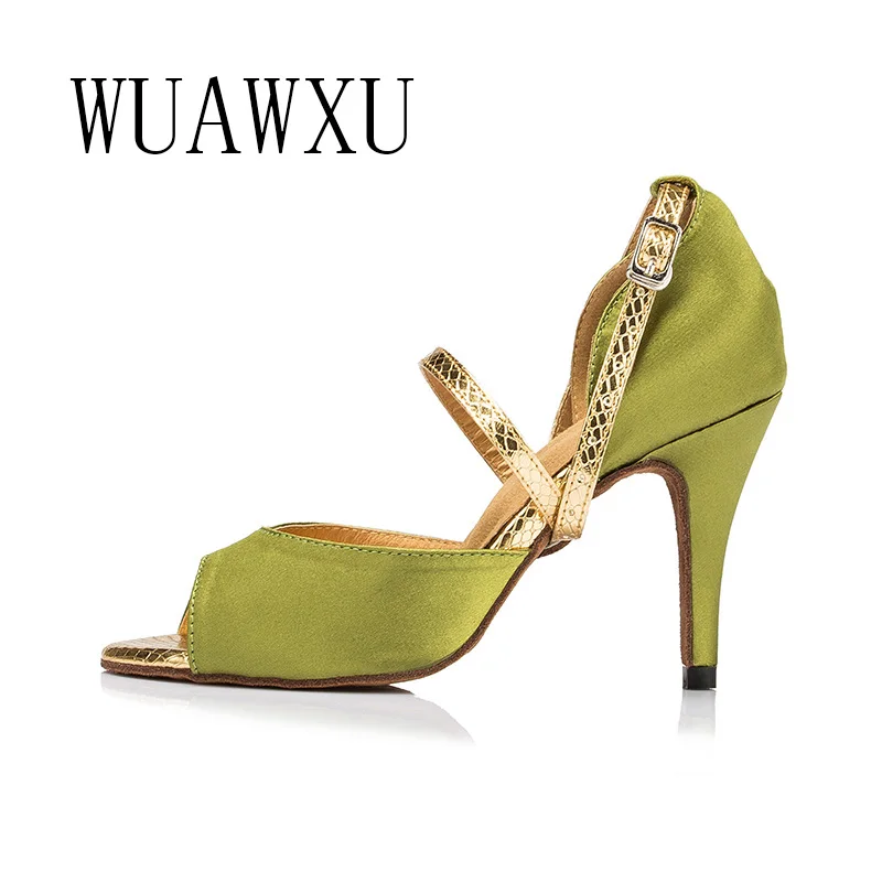 NATASHA2023 Women's Latin Dance Shoes Modern Jazz Adult Summer Sandals Satin Stage Performance Dance Shoes