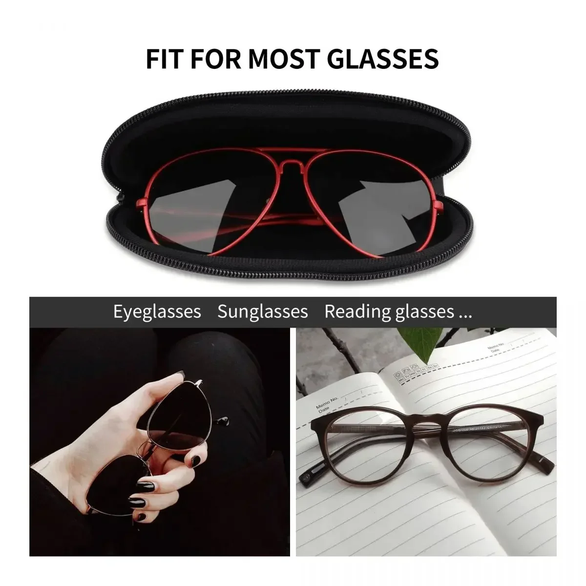 Peach And Goma Eating Salad Glasses Case Fashion Shell Eyeglasses Case Sunglasses Box