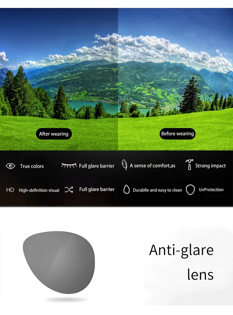 REXXAR Polarisierte Clip-On Sonnenbrillen für Herren, Autofahrer-Brillen UV400, Blendschutz Vintage Eckige Brillen – Detail 8