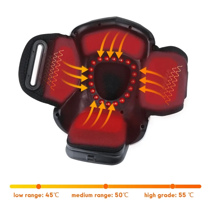 1 PCS Electric Infrared Heating Knee Massager Air Pressure And Vibration Physiotherapy Instrument White