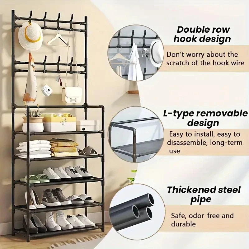 Entryway Shoe & Coat Rack 3