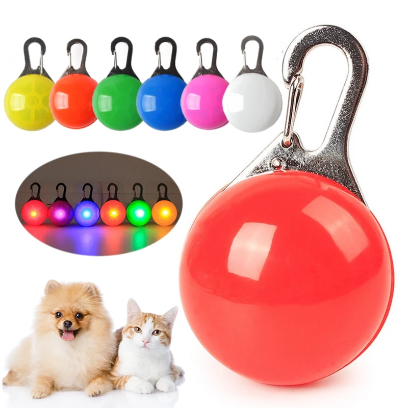 LED Luminous Dog Cat Collar Pendant Glowing Charm Lights Colorful ...