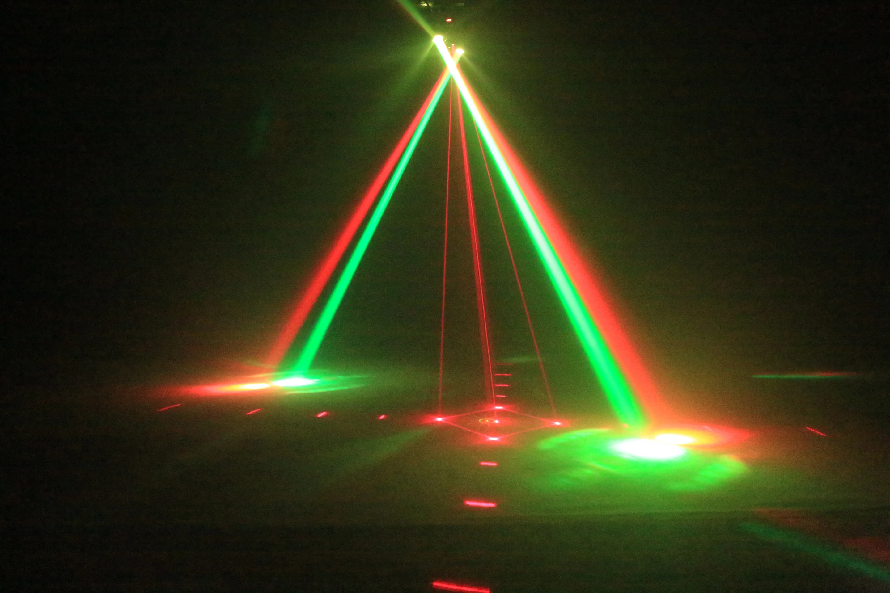 DMX 36W LED Moving Head Light Disco Gold Strobe Beam Green&Red Laser Party Light