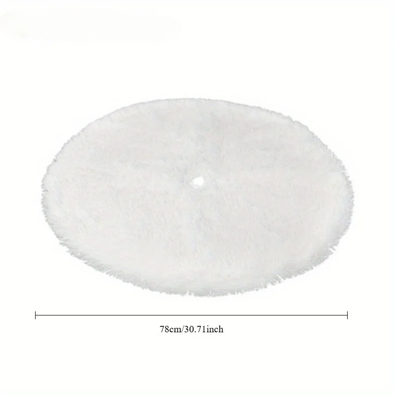 78/90/122cm Christmas Tree Skirt Pure White Long Haired Christmas Decoration Home Holiday Christmas Tree Skirt Decoration