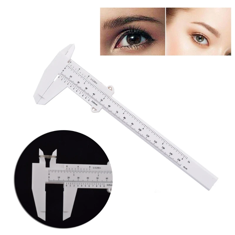 Tattoo Stencils Double Scale Sliding Gauge Eyebrow Ruler Tattoo Permanent Makeup Caliper Tools, makeup tools,eyebrow stencil tool,eye makeup tools