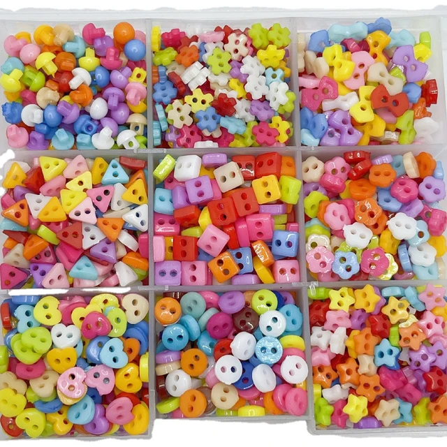 1000 Pack Assorted Buttons for Crafts, Round Resin Sewing Buttons