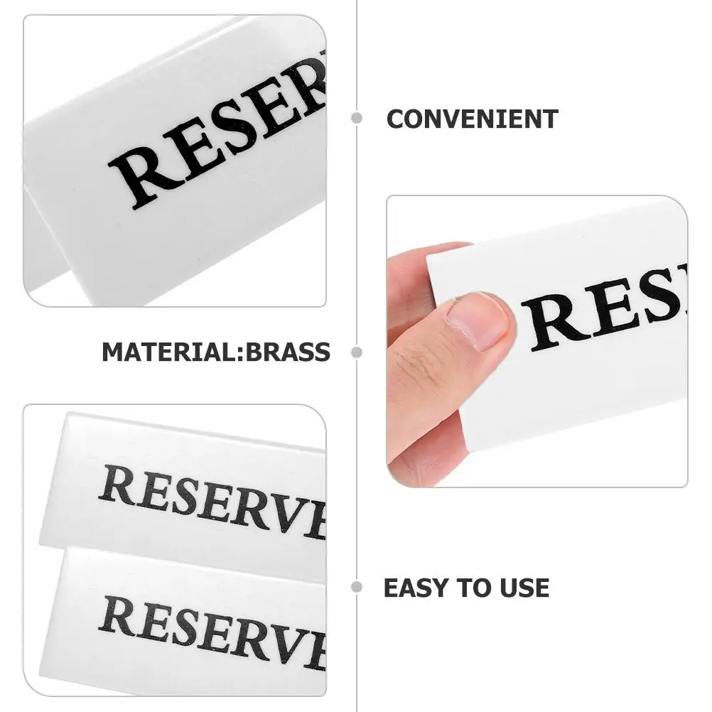 2Pcs Acrylic Triangle Table Sign For Restaurant Reusable Place Setting Table Reserved Sign MultiFunction Place Cards Holder