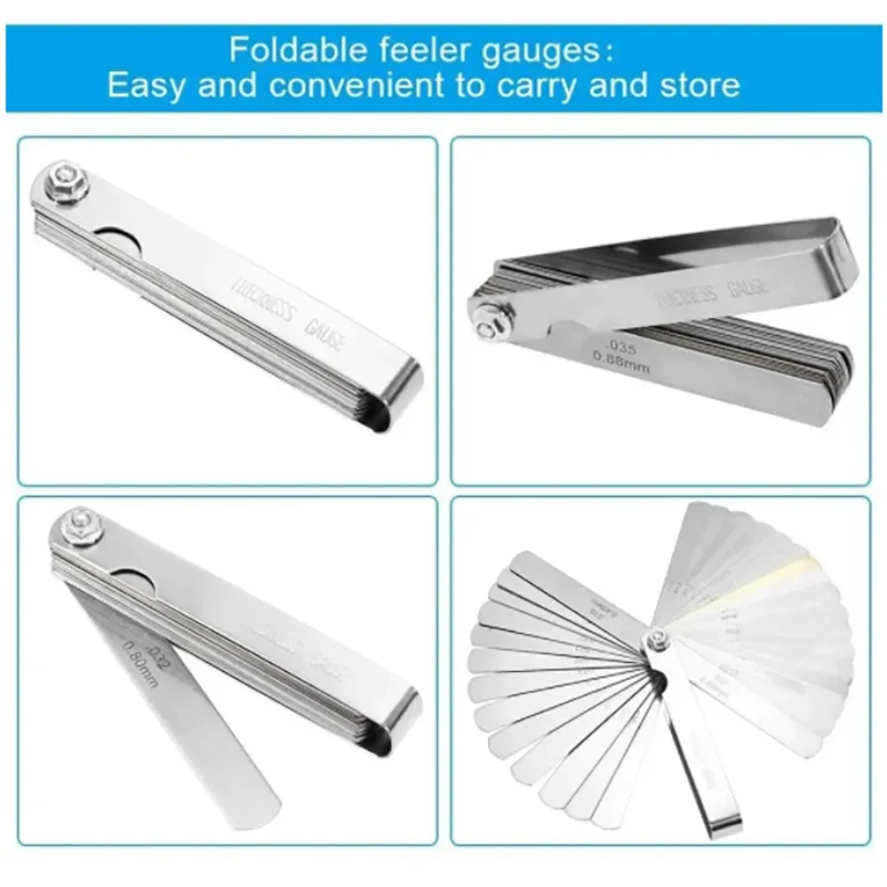 Feeler Gauge 89A32 Portable Durable Various Specifications Arc Stainless Steel Gap Rangefinder 1pc