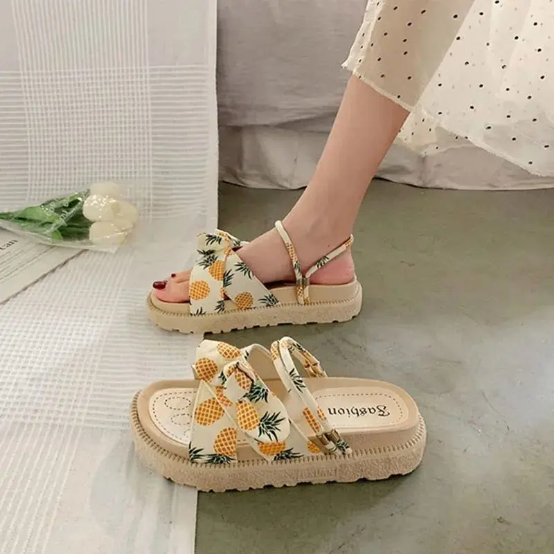 Women's Shoes Roman Style Plastic Sandals for Woman Pvc Footwear